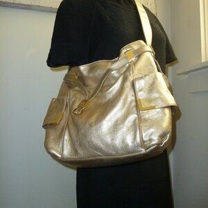 Michael Kors Gold Leather Handbag